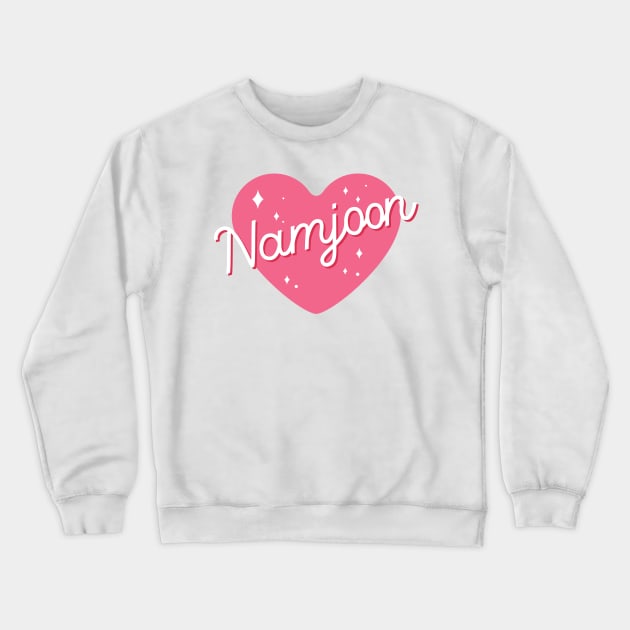 BTS RM Kim Namjoon cute heart Crewneck Sweatshirt by Oricca